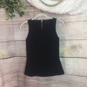 J. Crew Black Tank with Zipper on Back